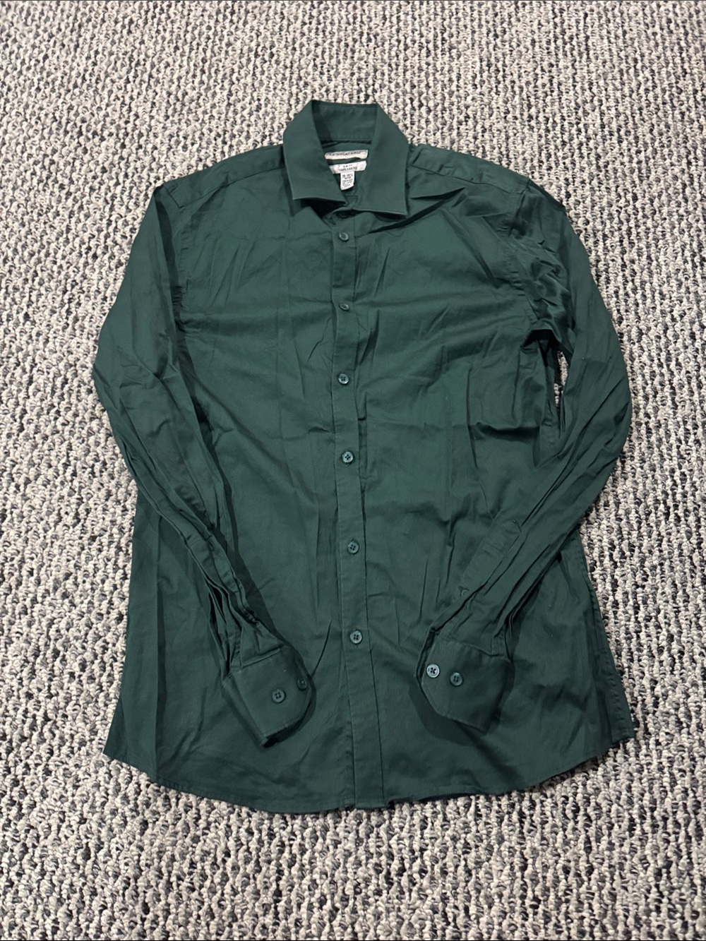 Men's Dark Green Dress Shirt Button Up